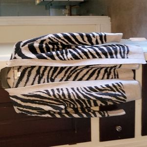 zebra stripe cardigan